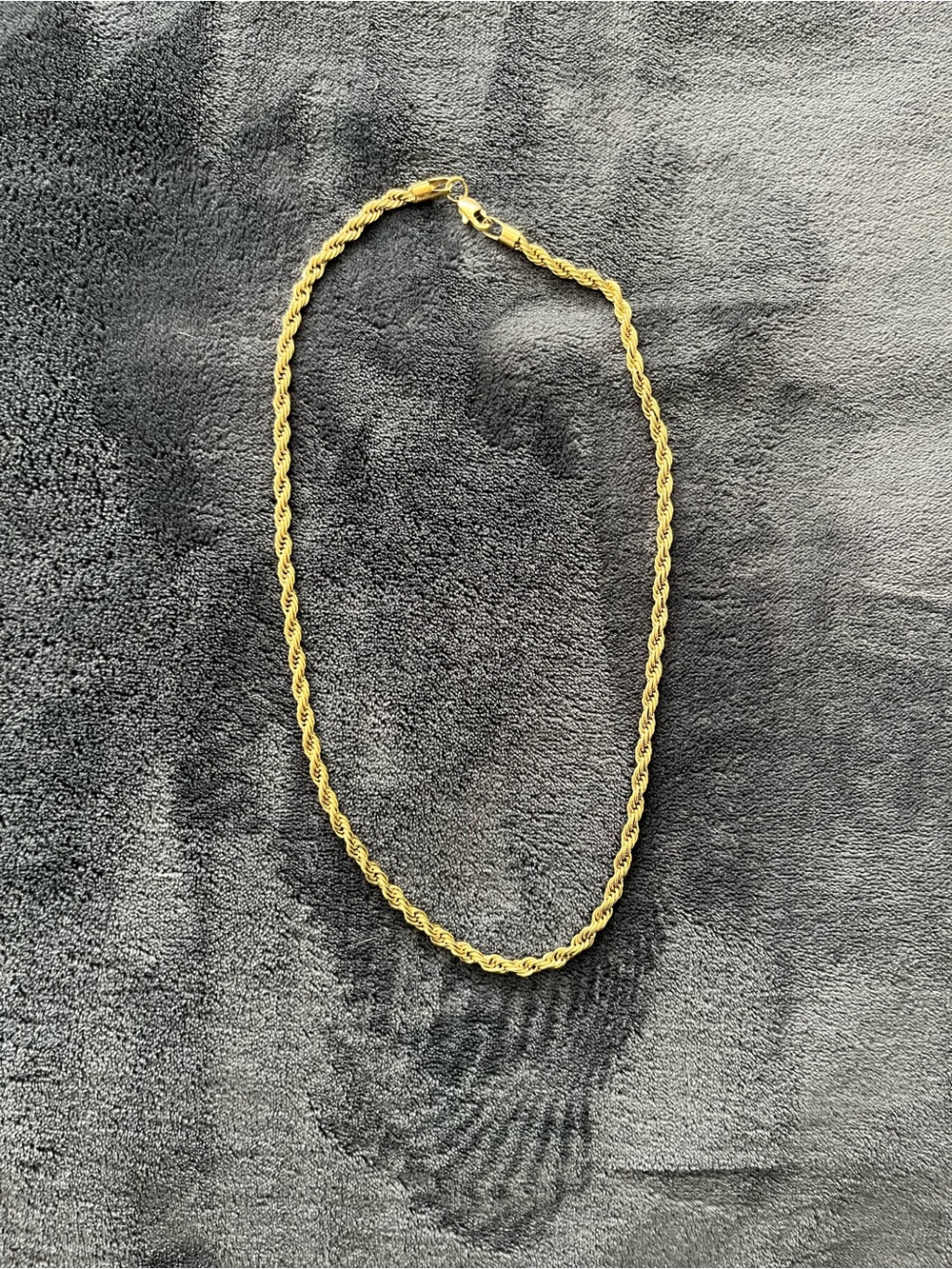 14K Gold 5mm Rope Chain Necklace Chunky Unisex 22” Plated Stainless Steel